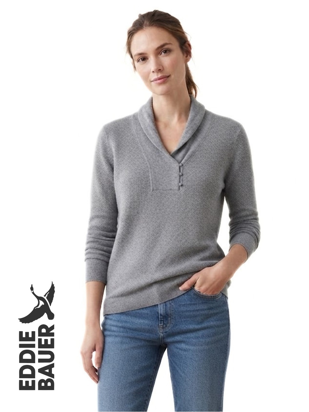 Henley Sweater
Women’s Shawl-Collar Knit Sweater • Eddie Bauer